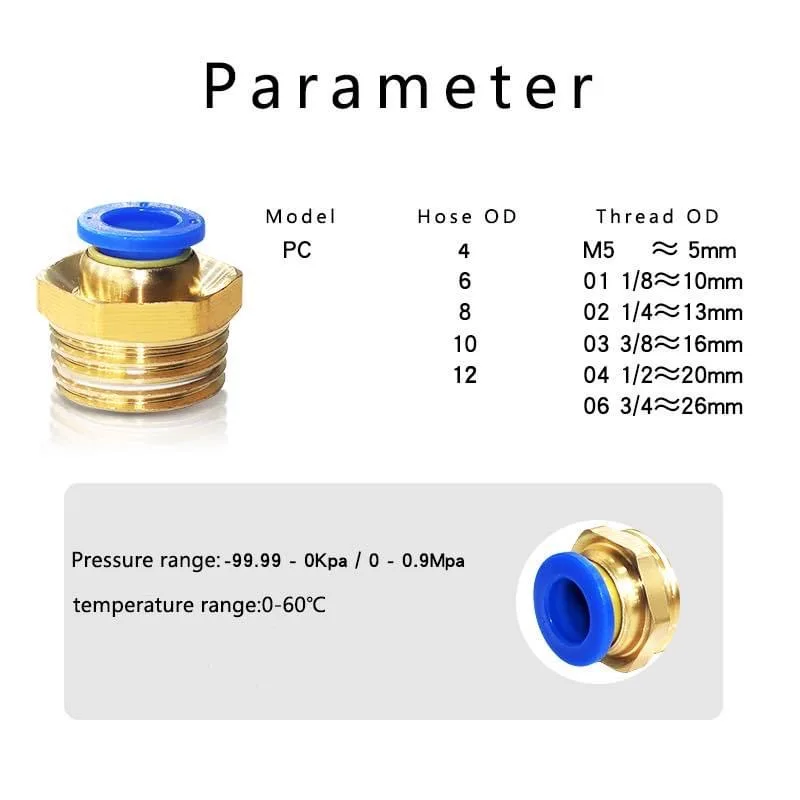 10/50 Buah Konektor Udara Fitt - Compression Fitting Brass ulasan dan harga